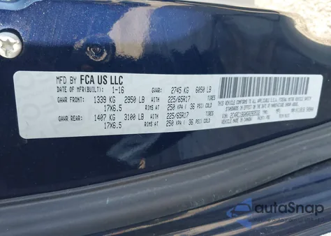 2016 Chrysler Town & Country Touring from USA, damaged, VIN 2C4RC1BG0GR283532